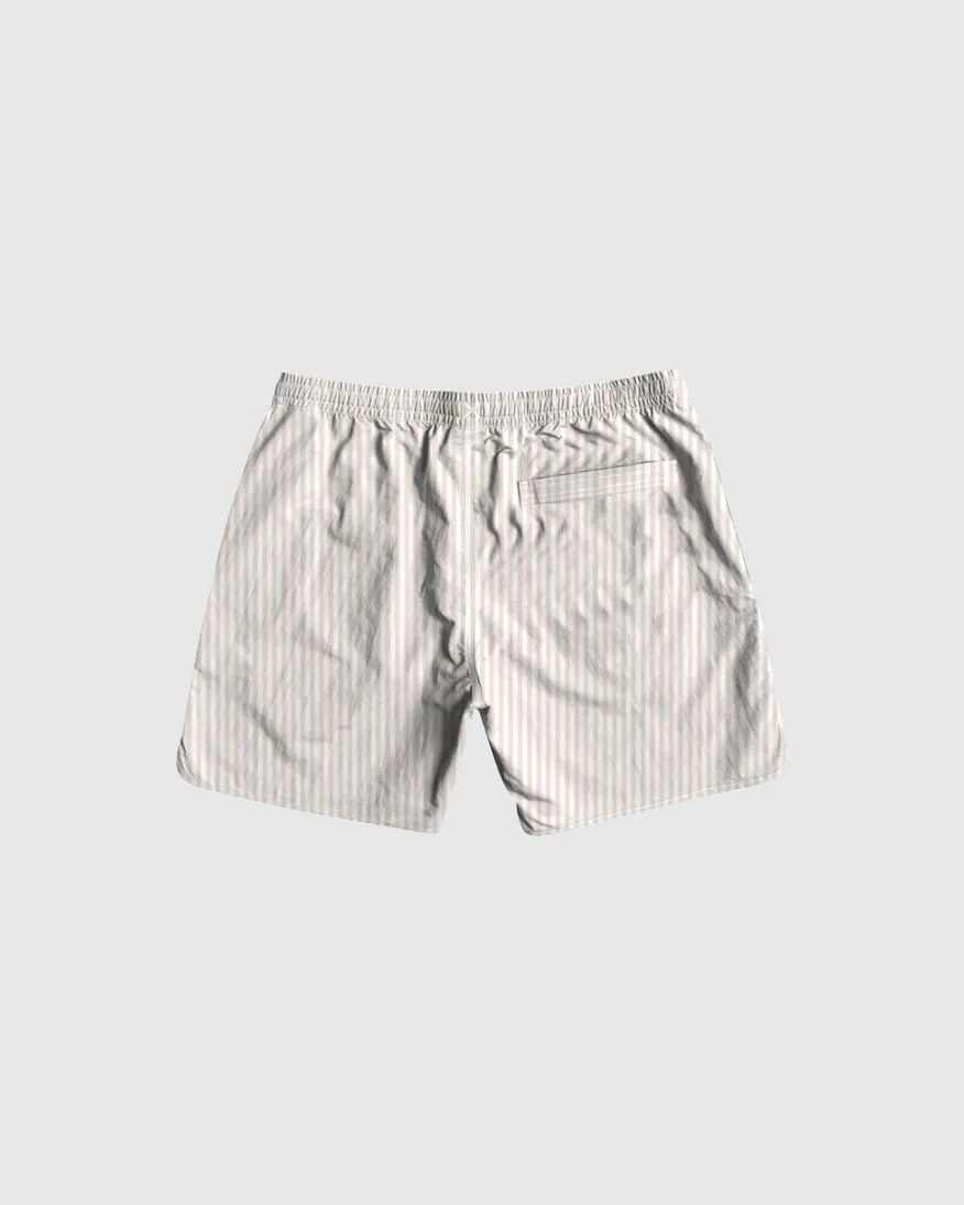 SHORT DE BAÑO LIBERATO BLANCO RAYAS ROSADAS