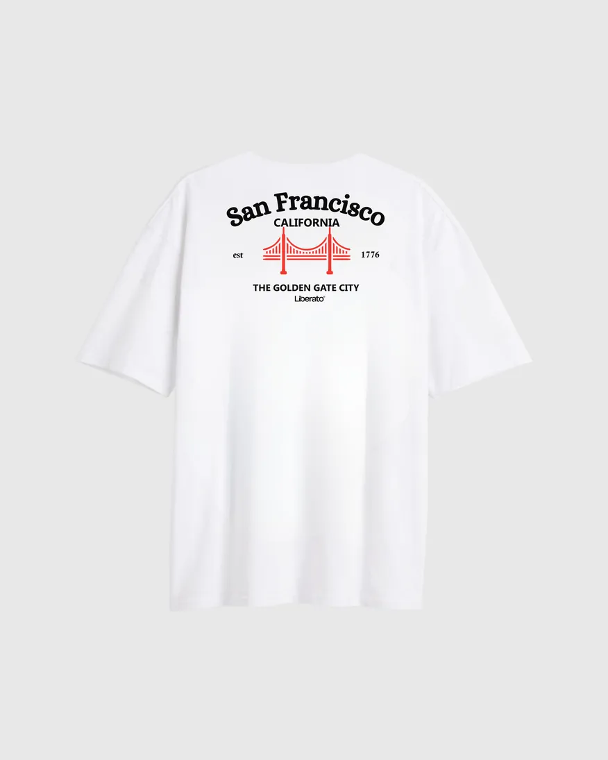 REMERA LIBERATO PREMIUM 250GSM OVERSIZE MARFIL SAN FRANCISCO