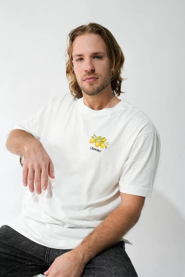 REMERA LIBERATO OVERSIZE MARFIL PREMIUM FRESH LEMON