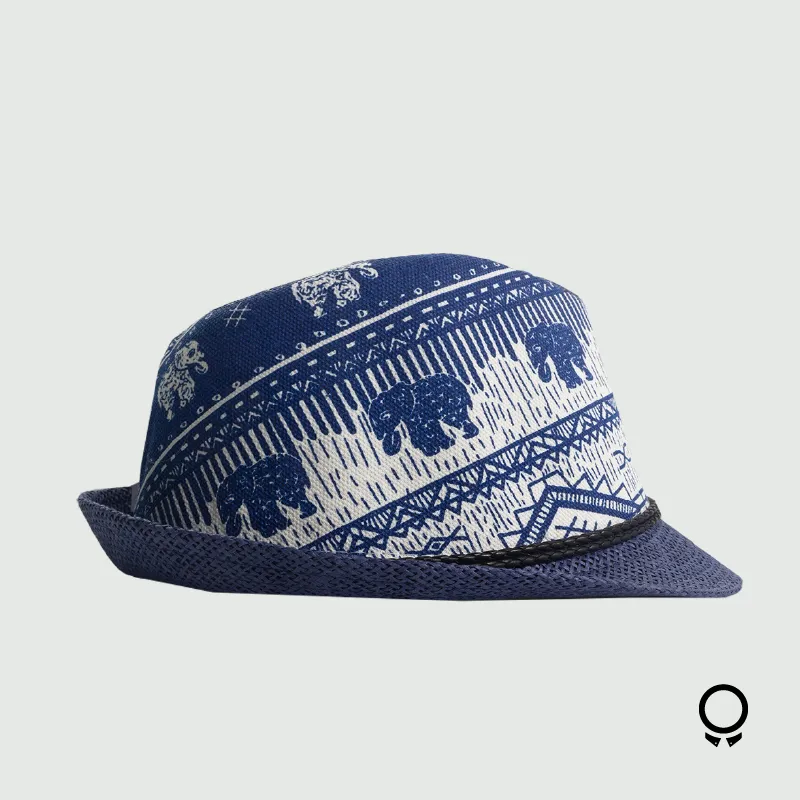 SOMBERO LIBERATO AZUL CON DISEÑO