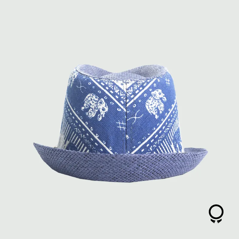 SOMBERO LIBERATO AZUL CON DISEÑO