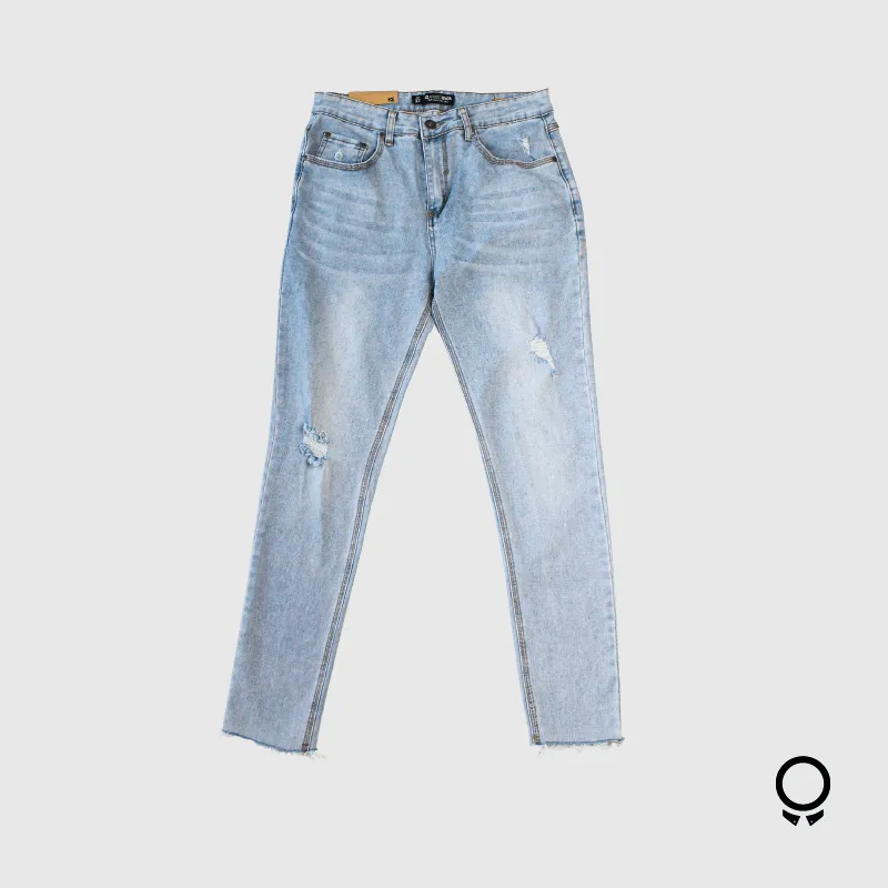 JEANS N+  SKINNY CON ROTURA TEO CELESTE
