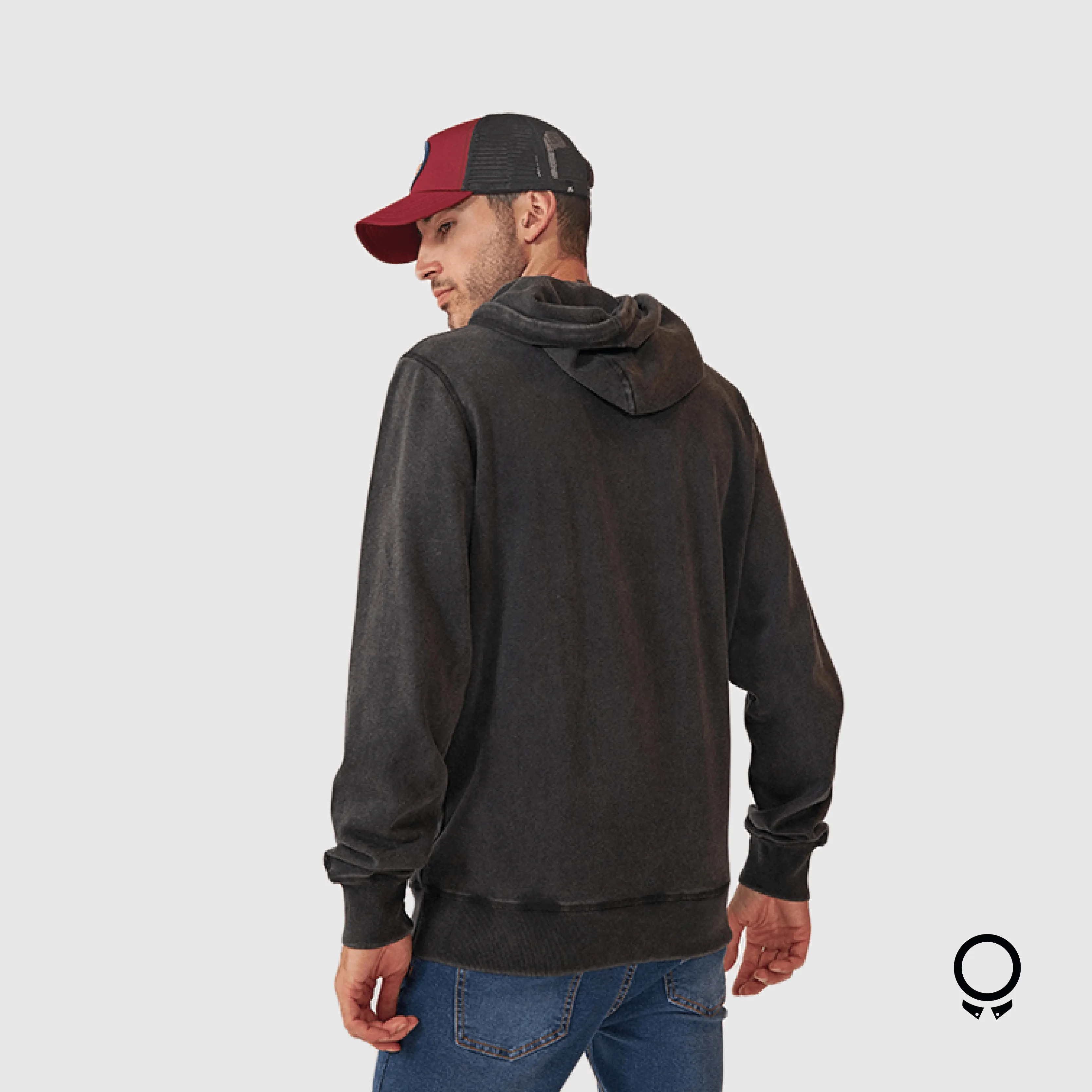 HOODIE N+ LAVADO NEGRO