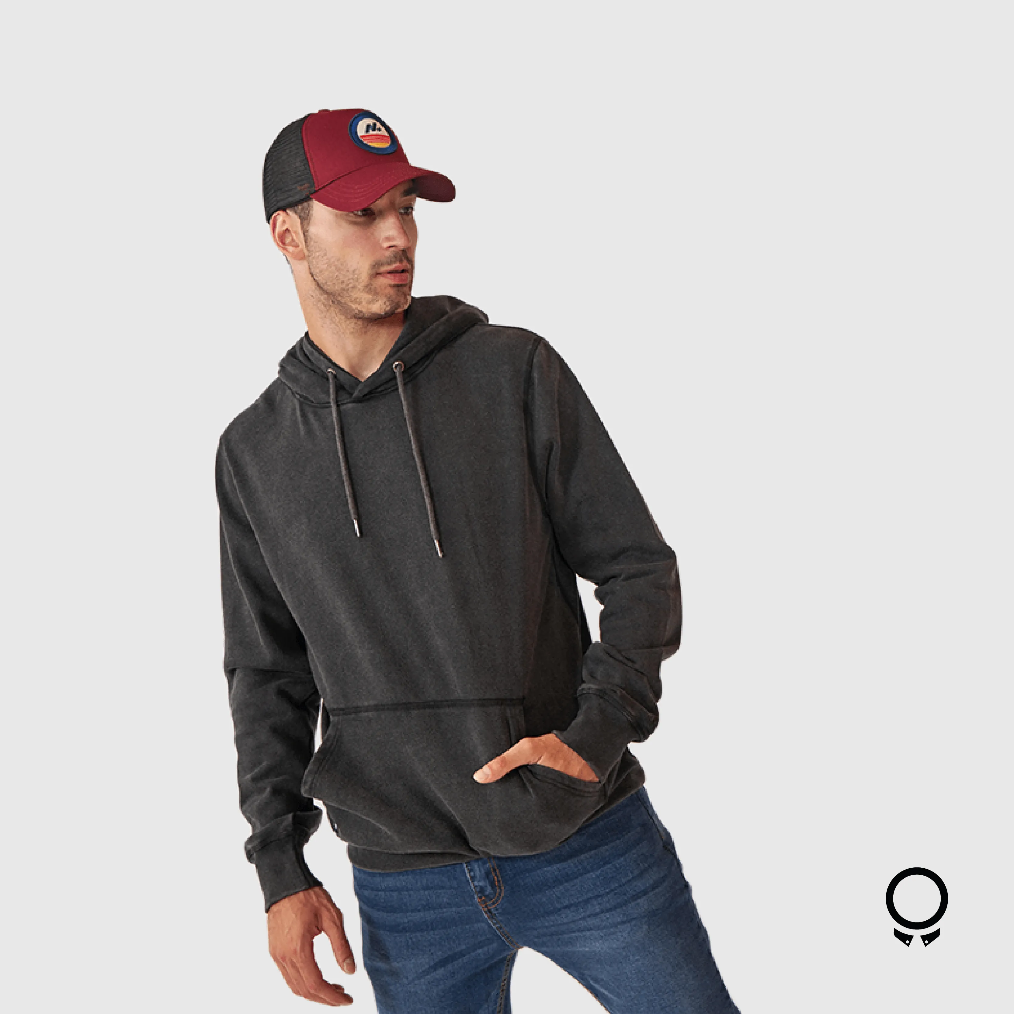 HOODIE N+ LAVADO NEGRO