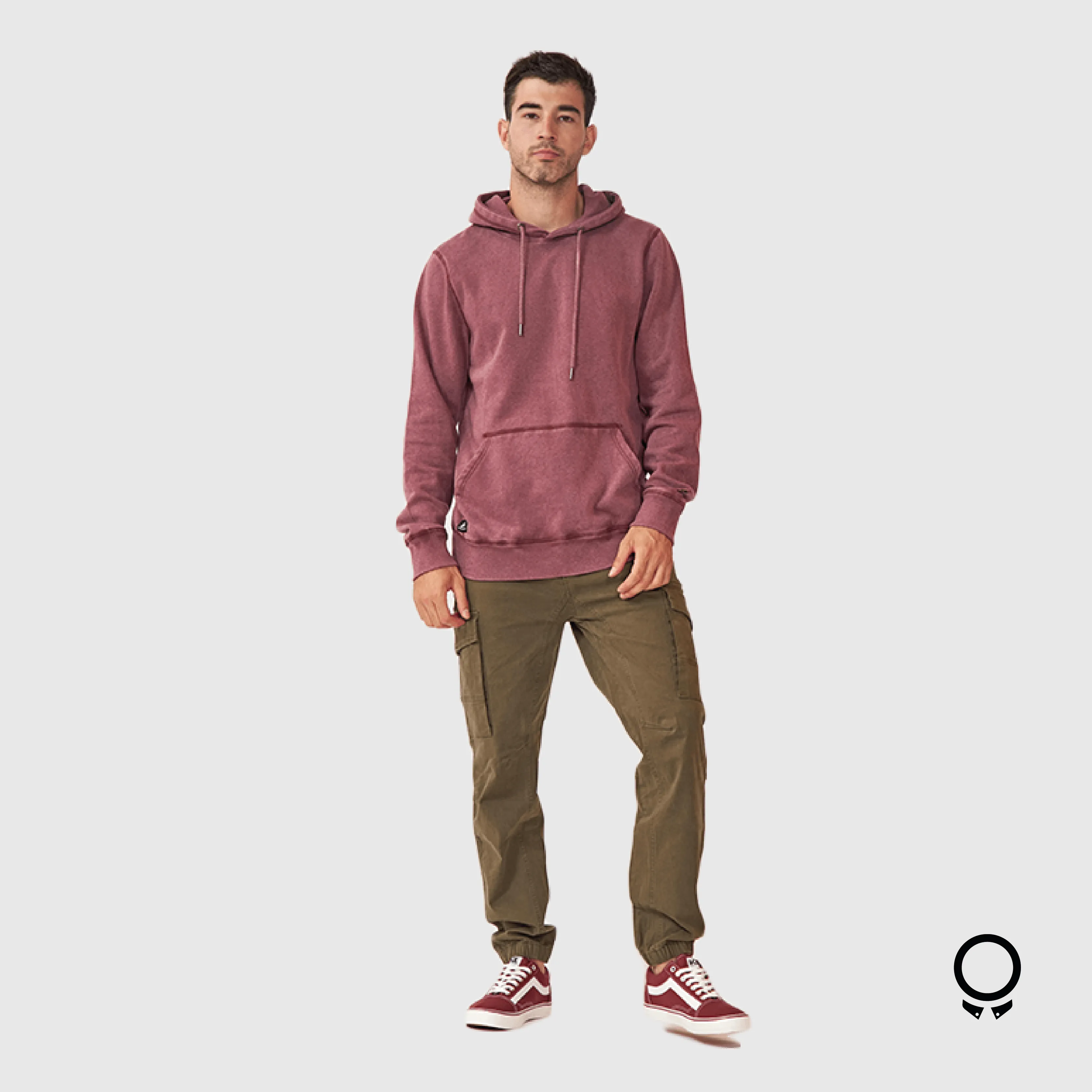 HOODIE N+ HILLS LAVADO BORDO
