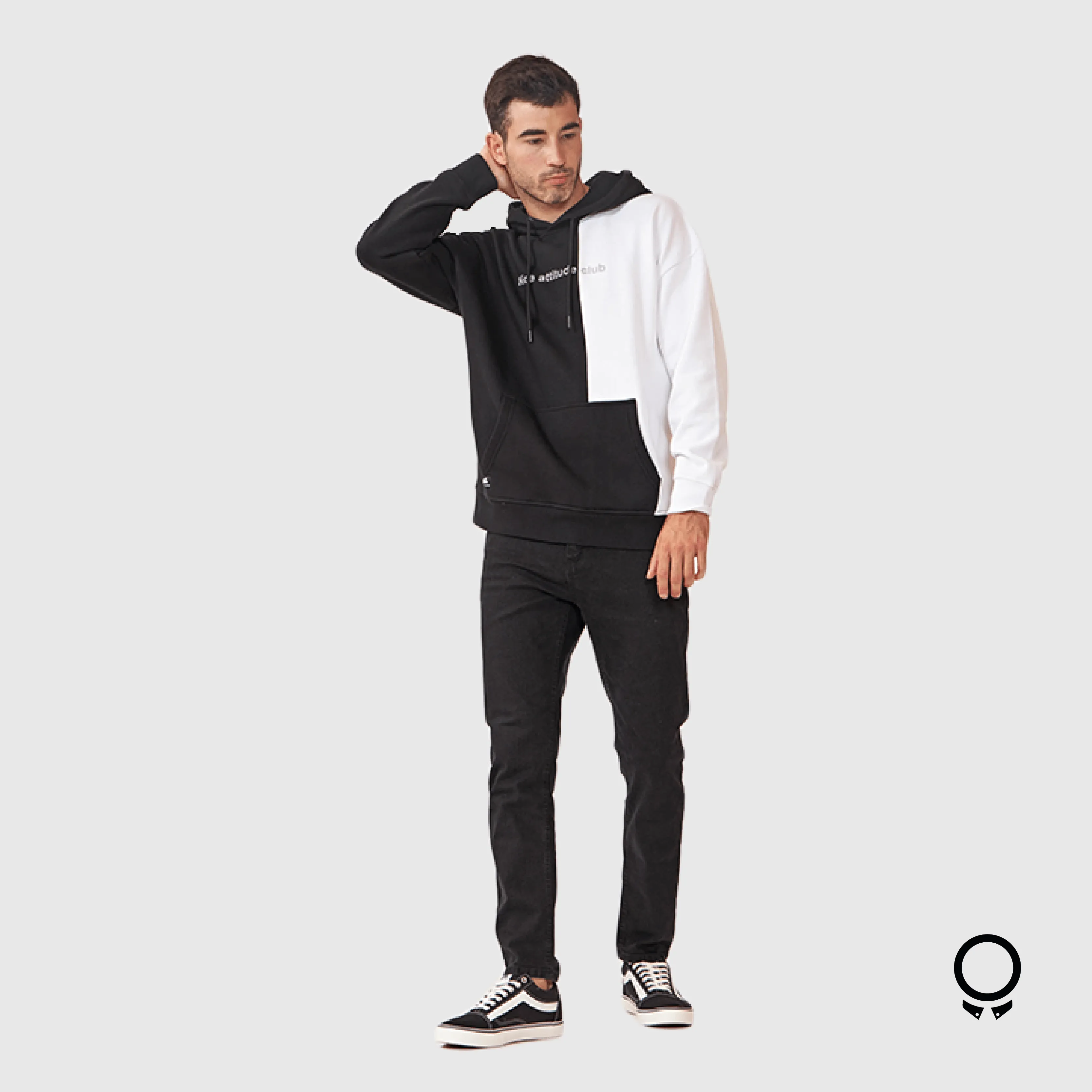 HOODIE N+ DAREK COMBINADO BLANCO