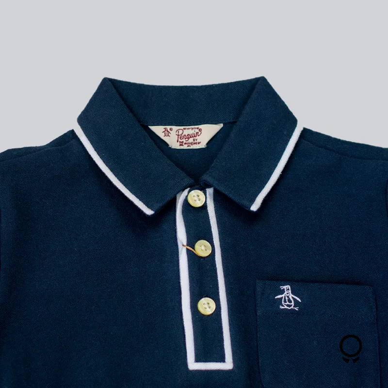 REMERA POLO NIÑOS PENGUIN AZUL MARINO