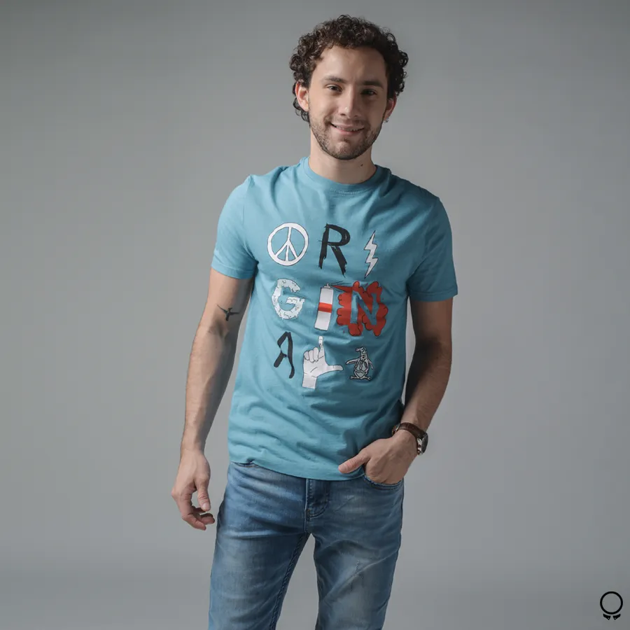 T-SHIRT PENGUIN AZUL