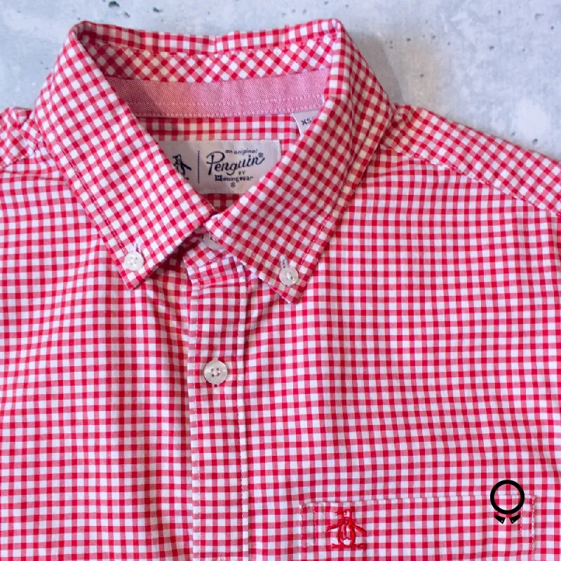 CAMISA PENGUIN CUADRITOS ROJO