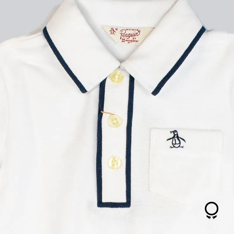 REMERA POLO PENGUIN KIDS BLANCA