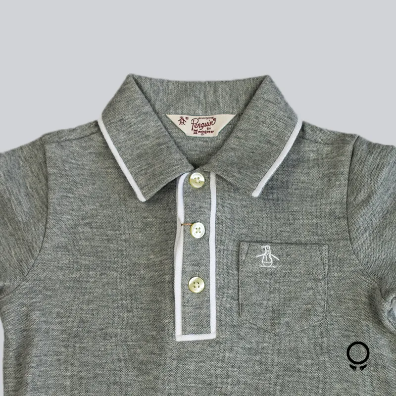REMERA POLO PENGUIN KIDS GRIS
