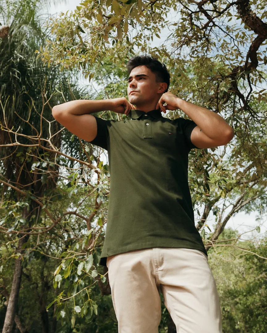 REMERA TOMMY HILFIGER  POLO  VERDE