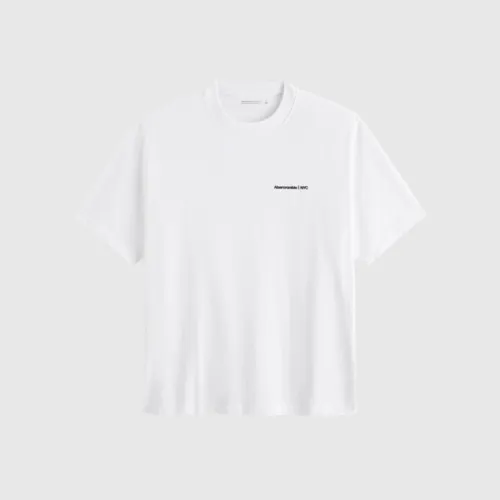 REMERA ABERCROMBIE OVERSIZE BLANCA