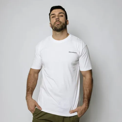 REMERA ABERCROMBIE OVERSIZE BLANCA
