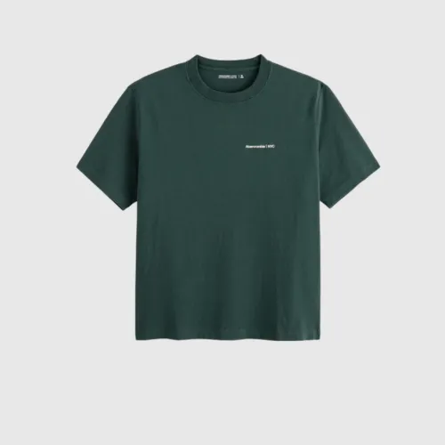 REMERA ABERCROMBIE OVERSIZE VERDE
