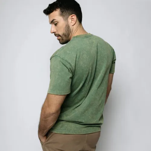 REMERA ABERCROMBIE OVERSIZE TIE DYE VERDE