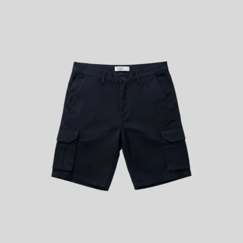 BERMUDA CARGO CON GOMA LIBERATO BASICS AZUL MARINO