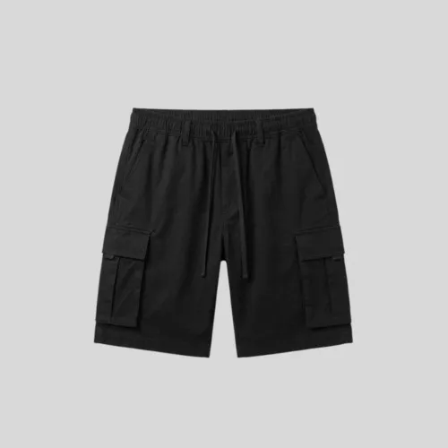 BERMUDA CARGO CON GOMA LIBERATO BASICS NEGRA