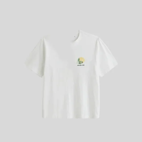 Remera Abercrombie Lemon Blanca
