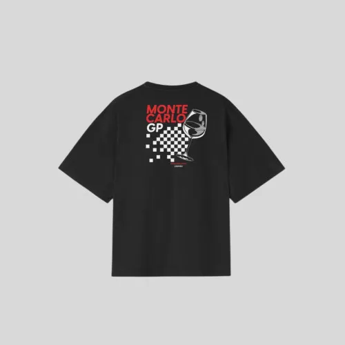 Remera Liberato Oversize Negra Monte Carlos Gp