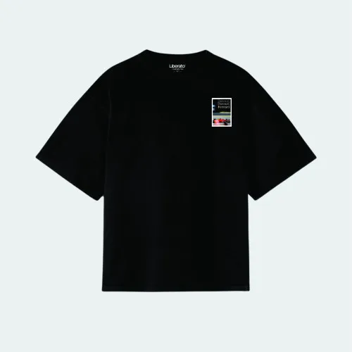 Remera Oversize Negra Ferrari