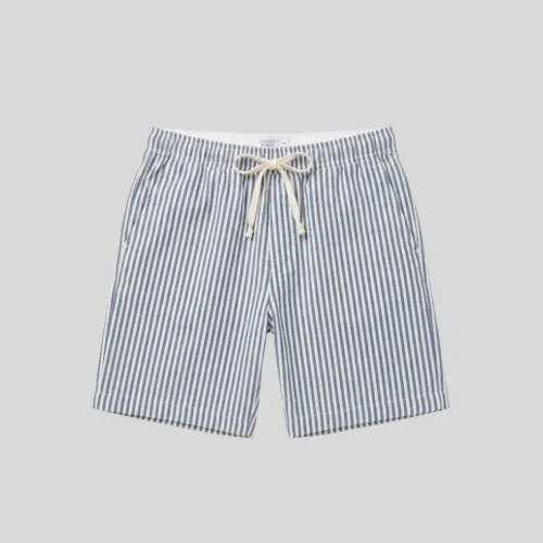 Short Con Goma Liberato De Lino Rayas Azules