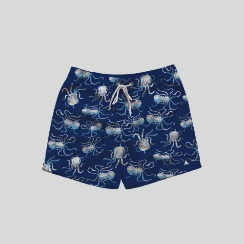 Short De Baño Liberato Basics Azul Marino Pulpo