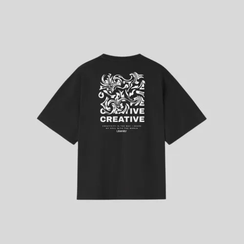 REMERA LIBERATO OVERSIZE NEGRA CREATIVE