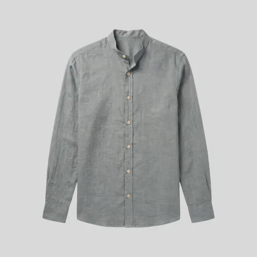 Camisa Liberato Basics Mao Mangas Largas Verde Jaspeado
