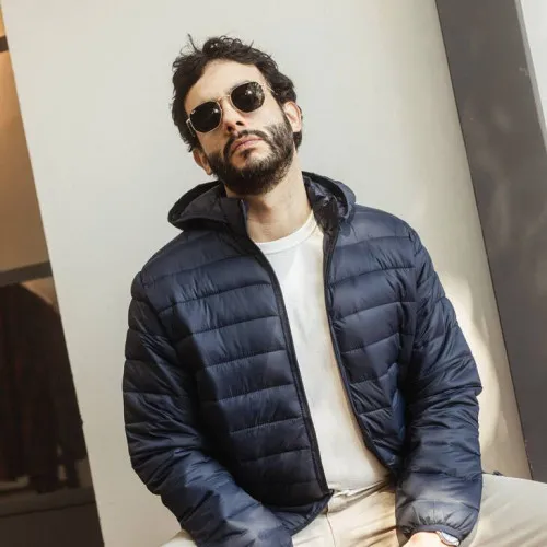 CAMPERA PUFFER LIBERATO BASICS AZUL MARINO