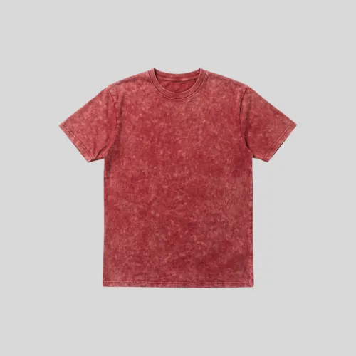 Remera Abercrombie Regular Premium Tee Bordo Jaspeada