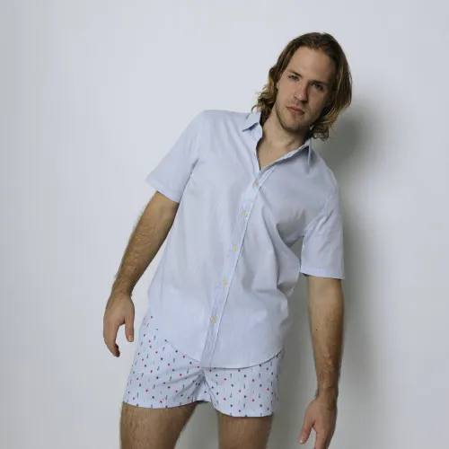SHORT DE BAÑO LIBERATO CELESTE ESTRELLA DE MAR