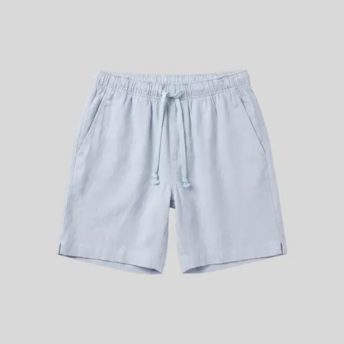 BERMUDA LIBERATO BASICS CON GOMA DE LINO CELESTE