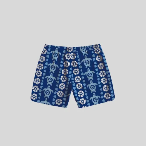 SHORT DE BAÑO LIBERATO BASICS AZUL TORTUGAS MARINAS