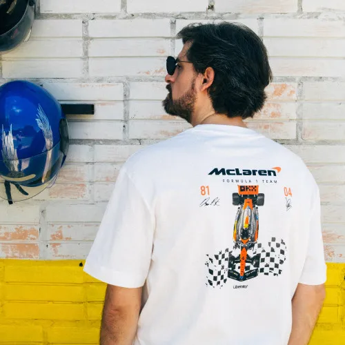 REMERA LIBERATO OVERSIZE MARFIL MCLAREN RACING