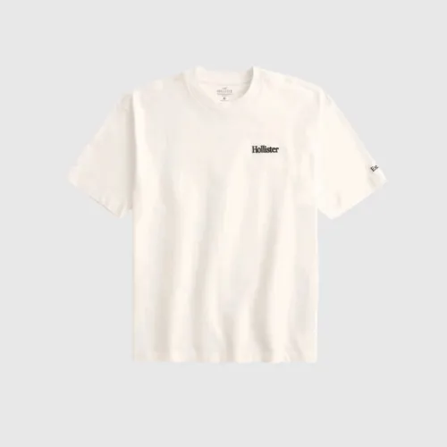 REMERA HOLLISTER REGULAR FIT BEIGE