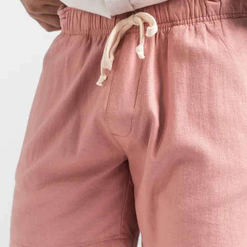 BERMUDA LIBERATO BASICS CON GOMA DE LINO ROSADO