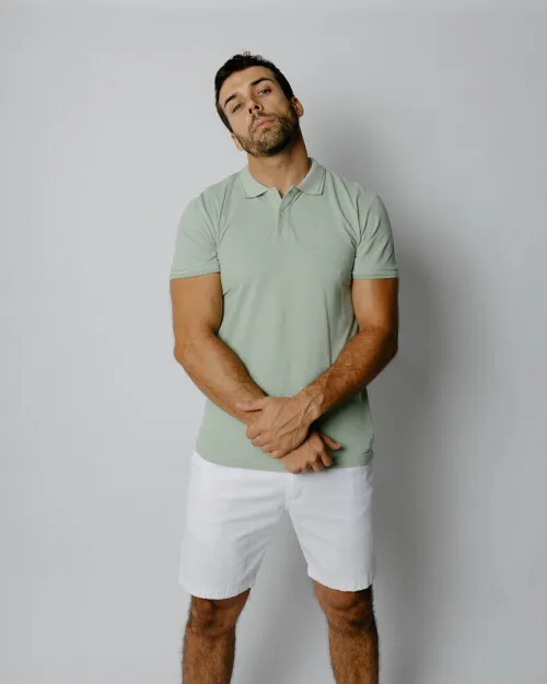 REMERA LIBERATO BASICS CUELLO POLO VERDE