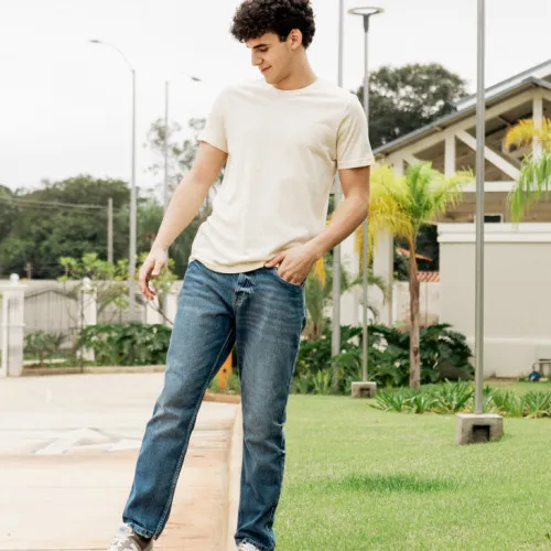 REMERA LIBERATO BASICS REGULAR FIT NATURAL