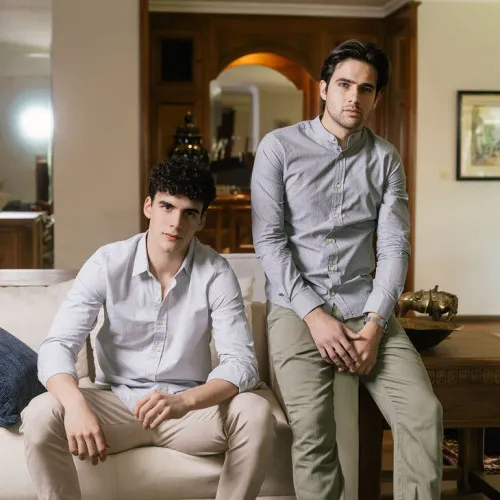 CAMISA LIBERATO BASICS MAO MANGAS LARGAS RAYAS NEGRAS