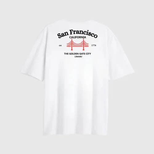 REMERA LIBERATO PREMIUM 250GSM OVERSIZE MARFIL SAN FRANCISCO