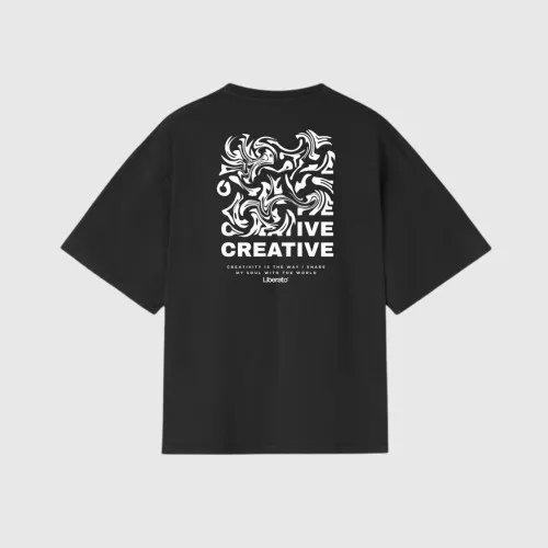 REMERA LIBERATO OVERSIZE NEGRA CREATIVE