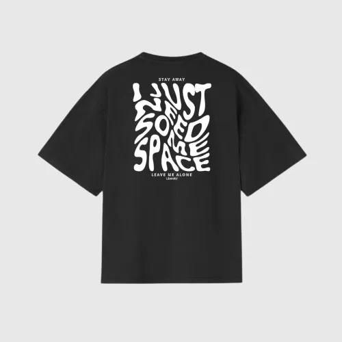 REMERA LIBERATO OVERSIZE NEGRA LEAVE ME ALONE