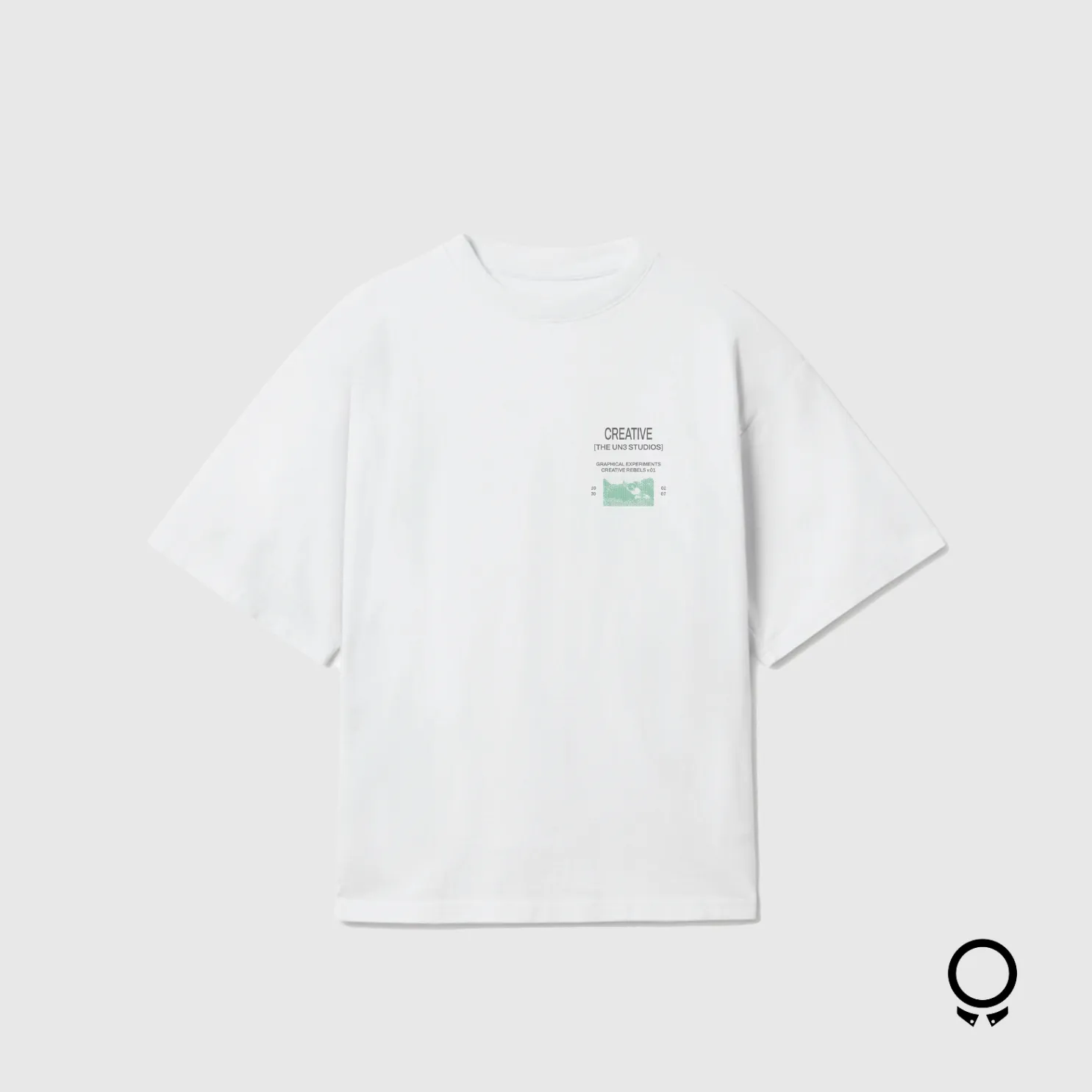 REMERA OVERSIZE UNDISTURB3D WHITE 250 GSM THE UN3 STUDIOS