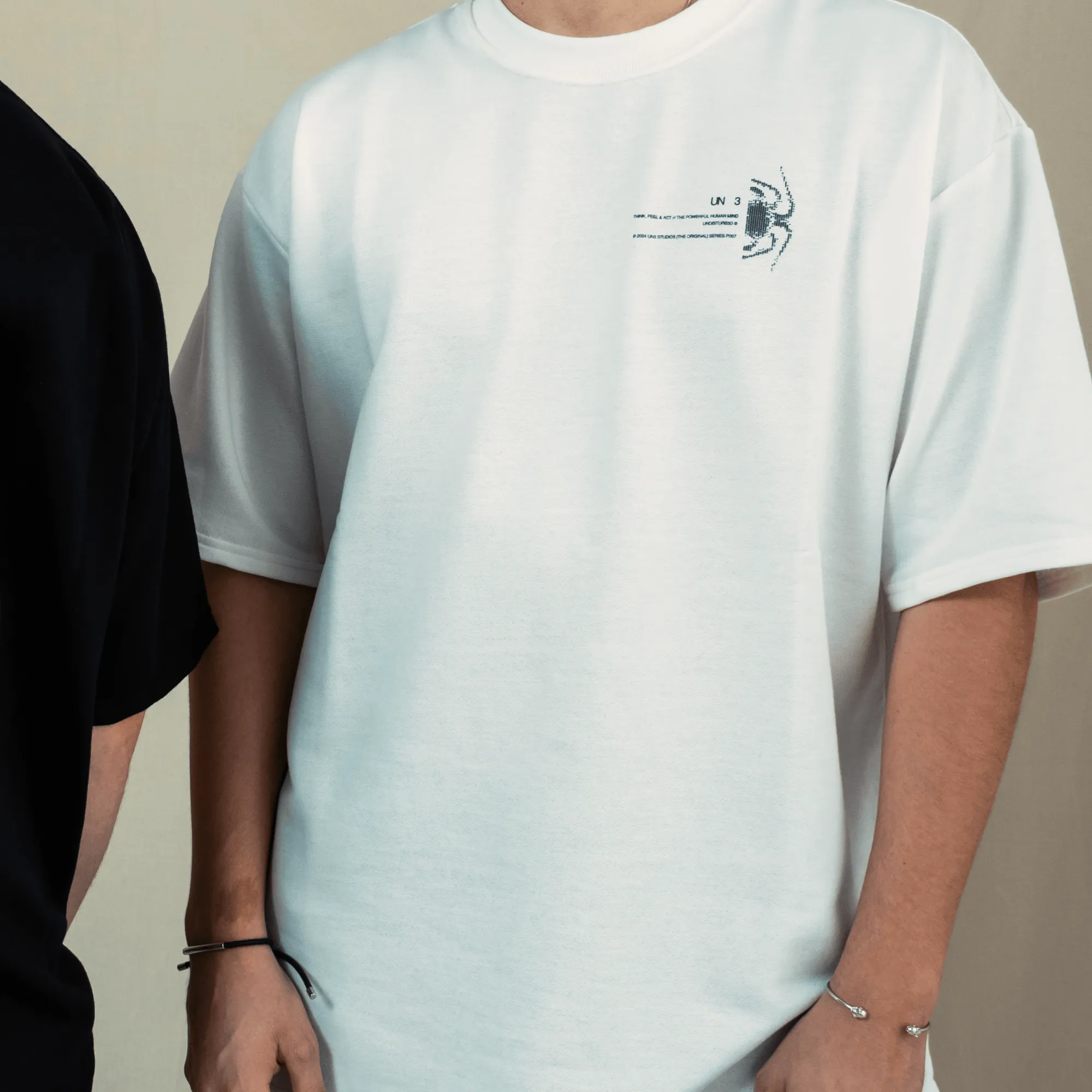 REMERA OVERSIZE UNDISTURB3D WHITE 250 GSM  ENJOY THE MIND