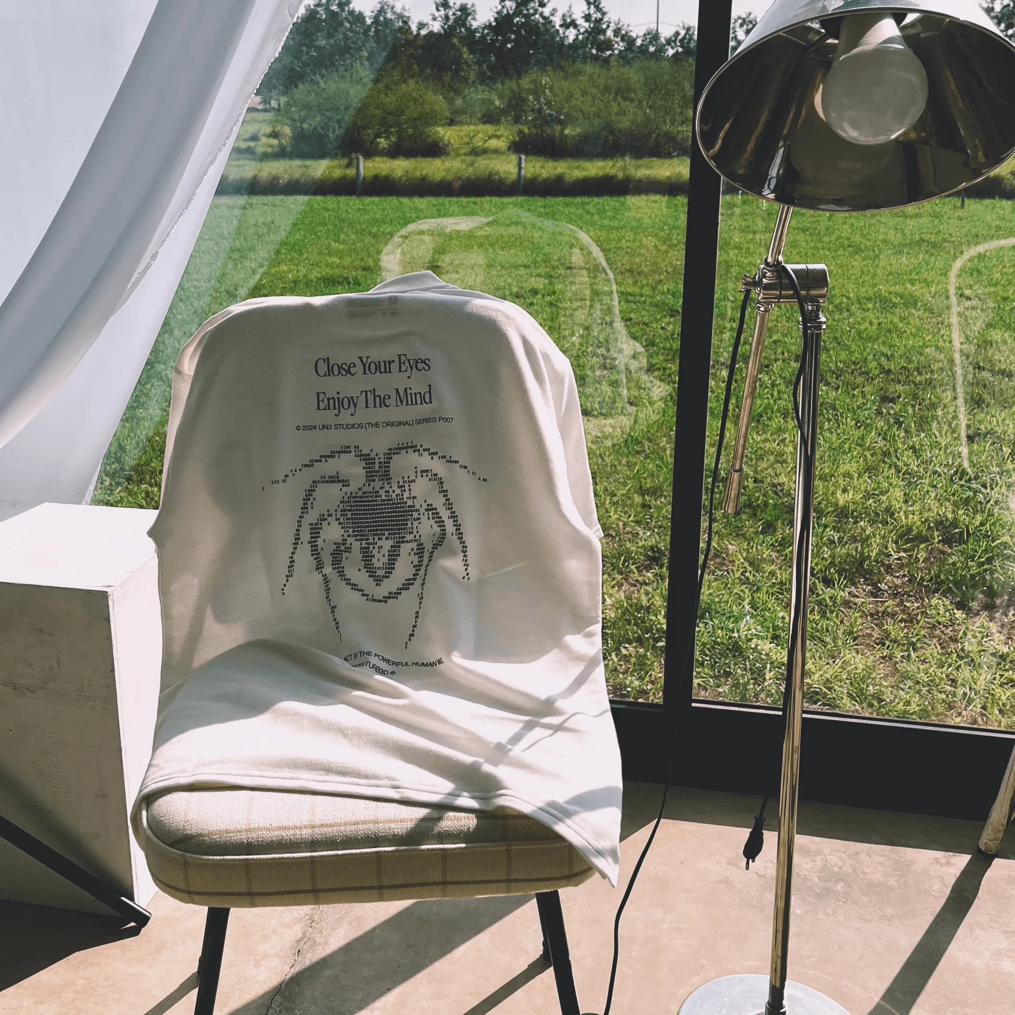 REMERA OVERSIZE UNDISTURB3D WHITE 250 GSM  ENJOY THE MIND