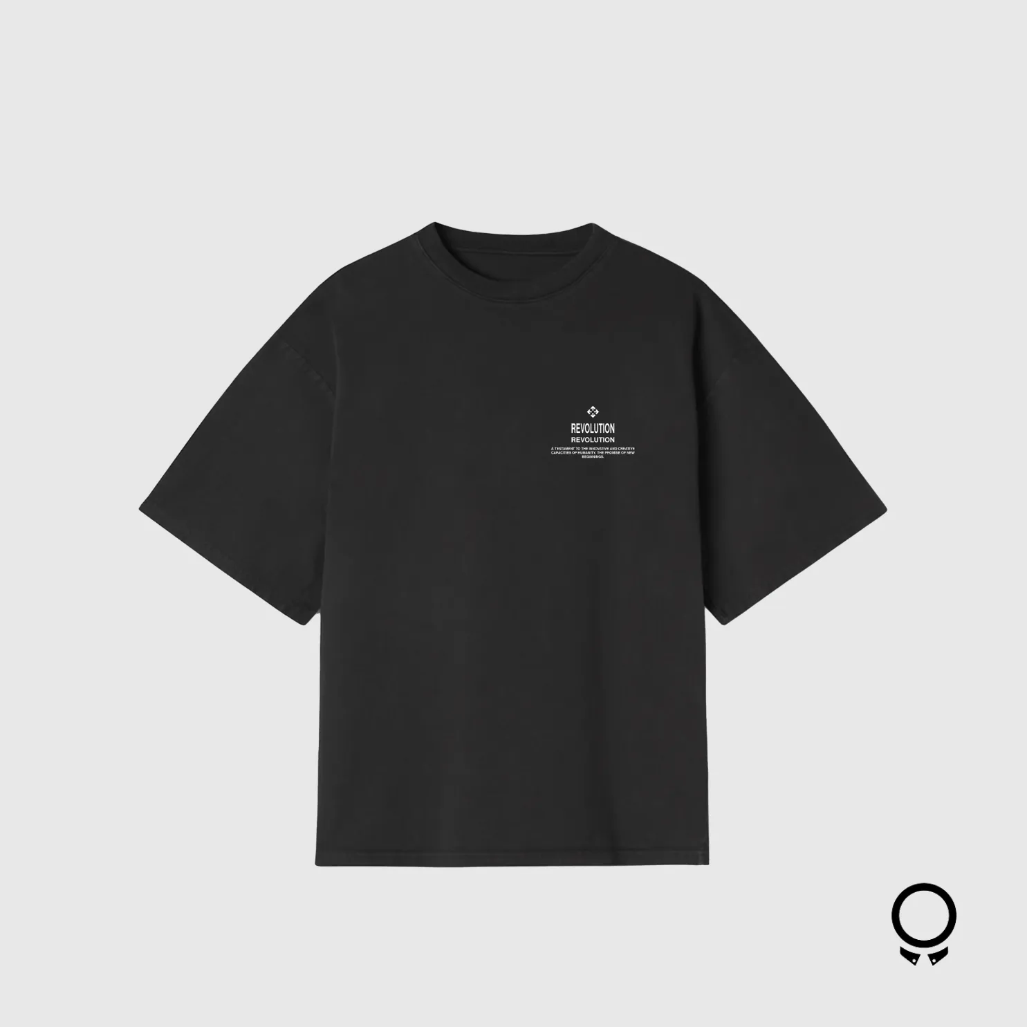 REMERA OVERSIZE UNDISTURB3D BLACK 250 GSM REVOLUTION