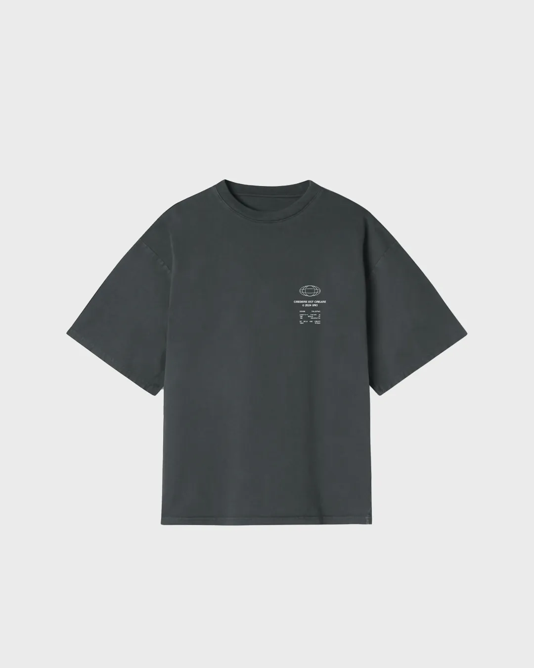 REMERA OVERSIZE UNDISTURB3D CREDERE 250 GSM GREY
