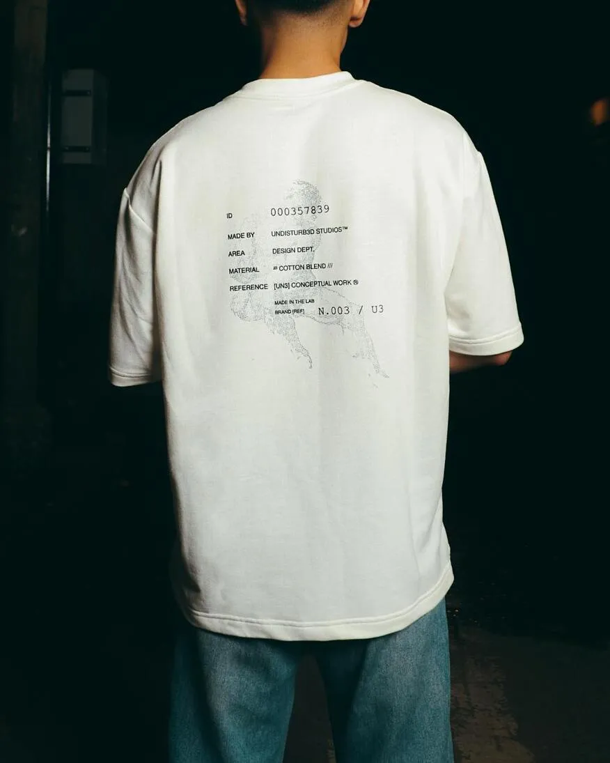 REMERA OVERSIZE UNDISTURB3D EXPLICIT 250 GSM WHITE