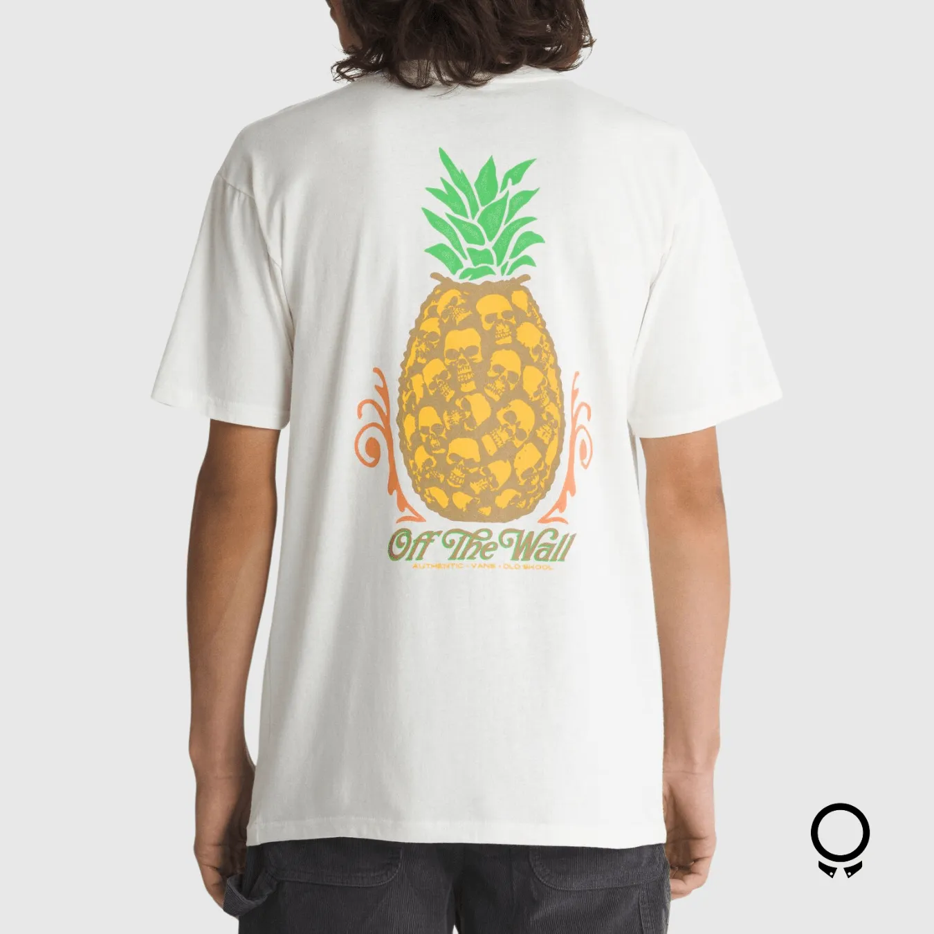 REMERA VANS WHITE PINEAPPLE BACK SS TEE